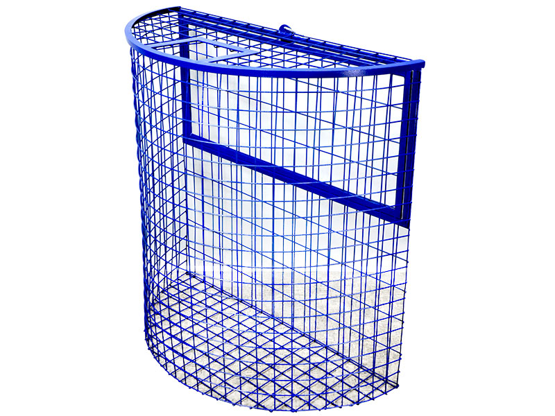 Контейнер сітчастий для роздільного збору ТПВ з кришкою (напівколо) 1000х500х1000мм Синій КОМПРЕД OL494